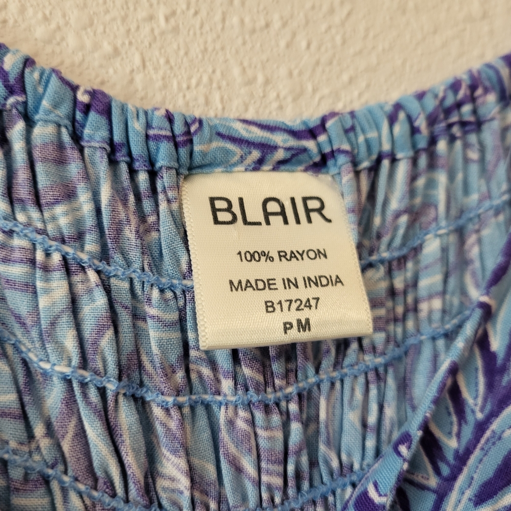 Blair Blue Patterned Button-Front Maxi Dress - image 3